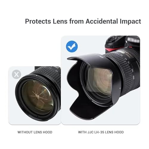 JJC HB-35 Lens Hood Reversible Lens Shade Cover for Nikon NIKKOR AF-S DX 18-200mm f/3.5-5.6G ED VR II | Protects & Reduces Stray Light thumbnail 4