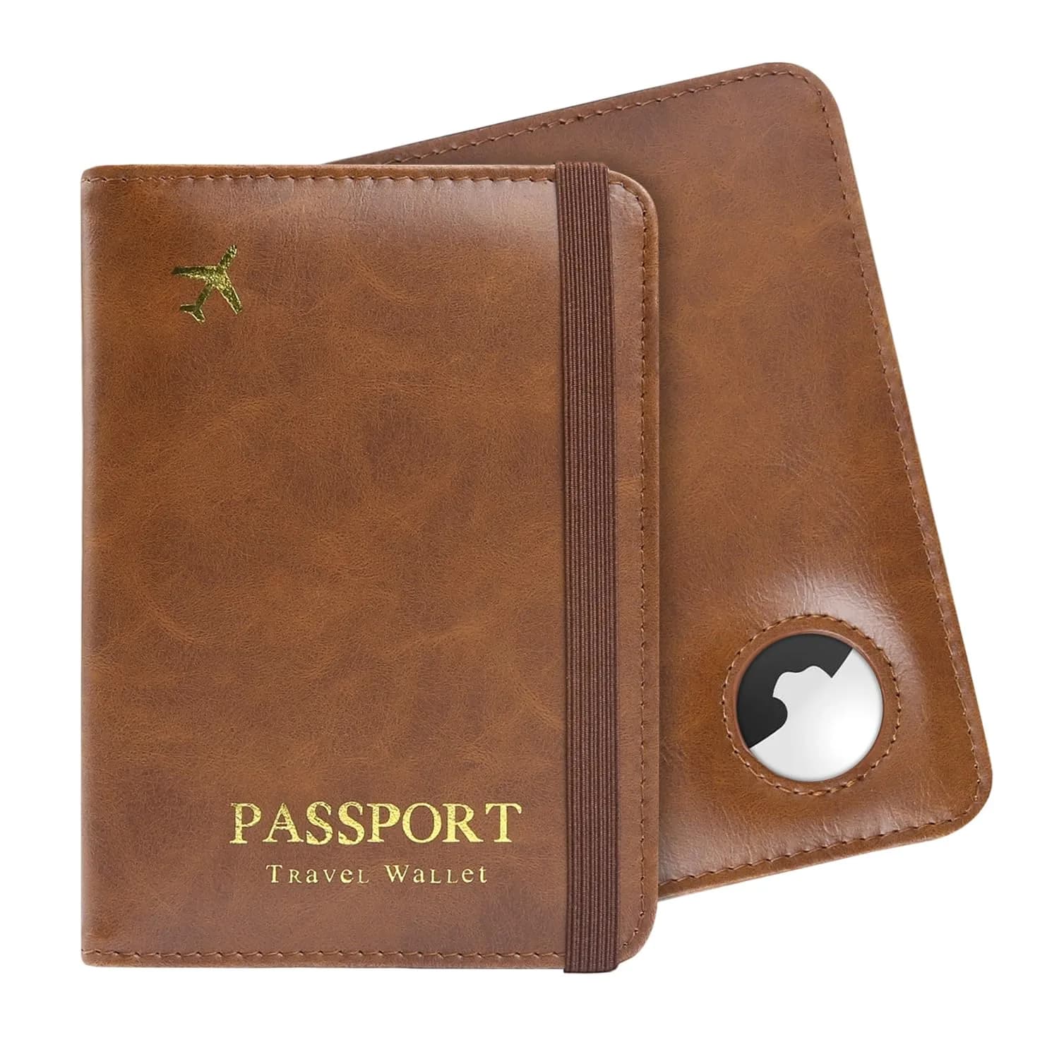 ILIYAH Passport Cover Travel Wallet RFID Blocking Waterproof Brown | Unisex Travel Accessory — Dark Brown