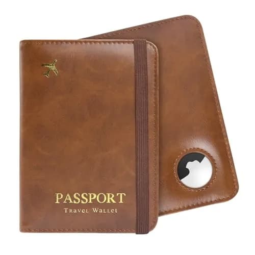 ILIYAH Passport Cover Travel Wallet RFID Blocking Waterproof Brown | Unisex Travel Accessory thumbnail 1