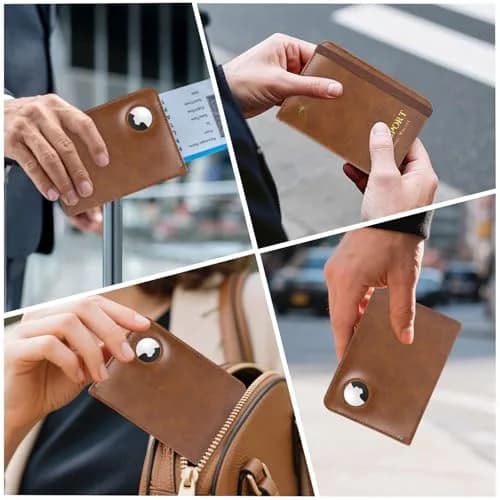 ILIYAH Passport Cover Travel Wallet RFID Blocking Waterproof Brown | Unisex Travel Accessory thumbnail 6