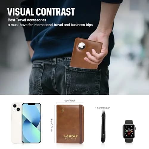 ILIYAH Passport Cover Travel Wallet RFID Blocking Waterproof Brown | Unisex Travel Accessory thumbnail 7