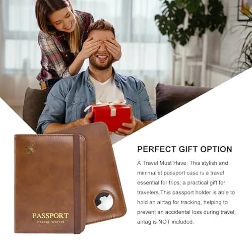 ILIYAH Passport Cover Travel Wallet RFID Blocking Waterproof Brown | Unisex Travel Accessory thumbnail 8