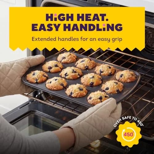 Wilton Muffin Pan 12-Cup Non-Stick Baking Pan for Muffins & Cupcakes | Even Heat & PFAS-Free (70-120c) thumbnail 8