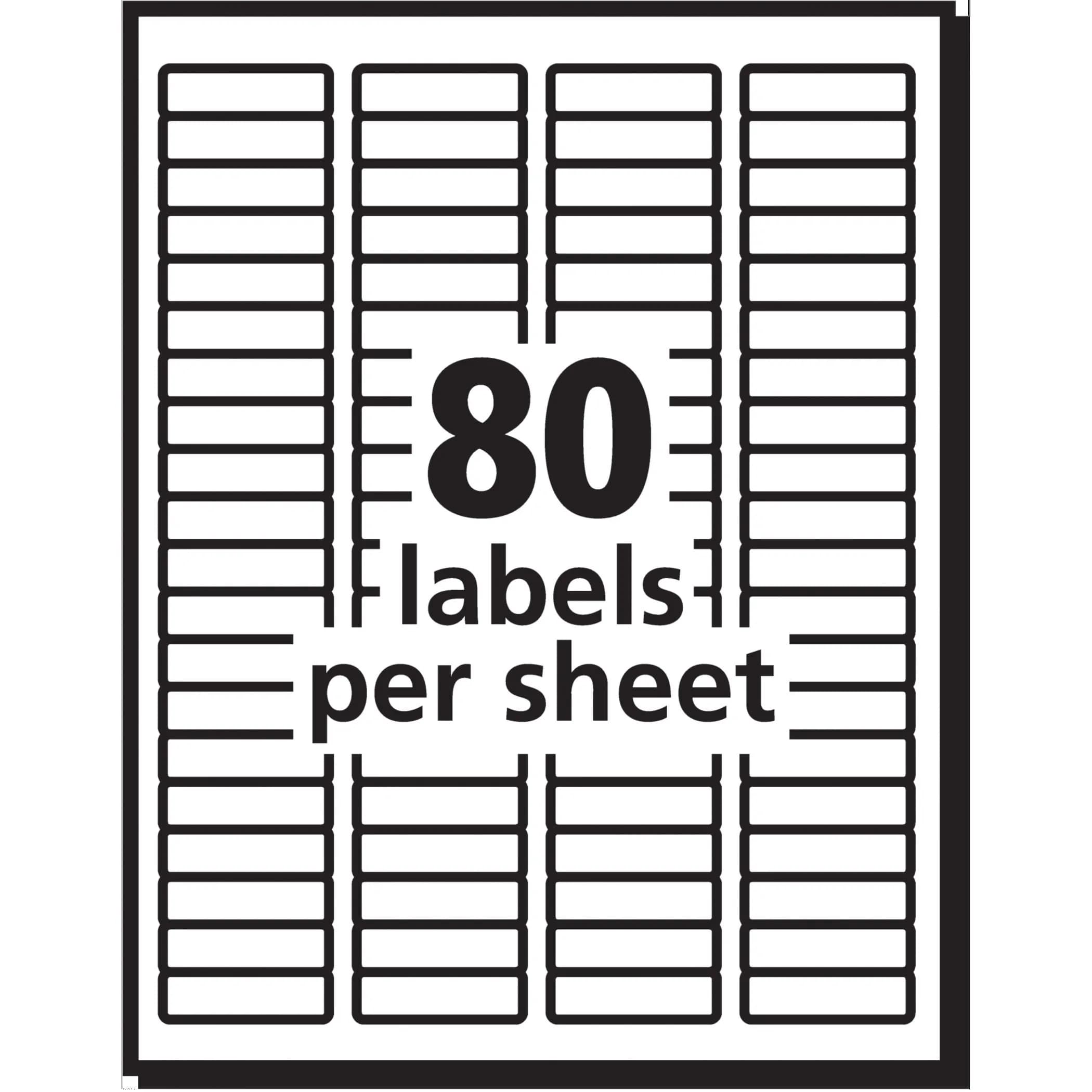 Avery Matte Clear Return Address Labels 0.5" x 1.75" (Pack of 5, 800 Labels Total) | Sure Feed Technology for Laser Printers - view 8