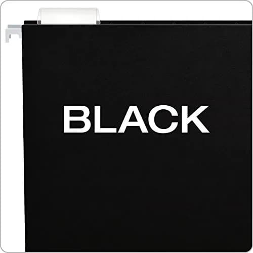 Pendaflex Recycled Hanging Folders Letter Size | Black 1/5 Cut, Pack of 10 thumbnail 4