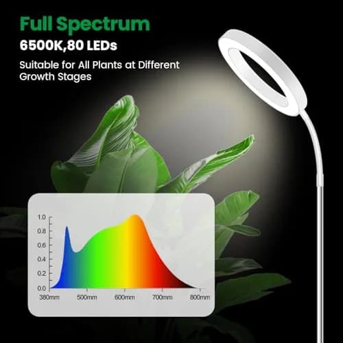 Garpsen Full Spectrum LED Grow Light with Gooseneck, 2-Pack, 65cm (25.6") Height | For Large Indoor Plants thumbnail 3