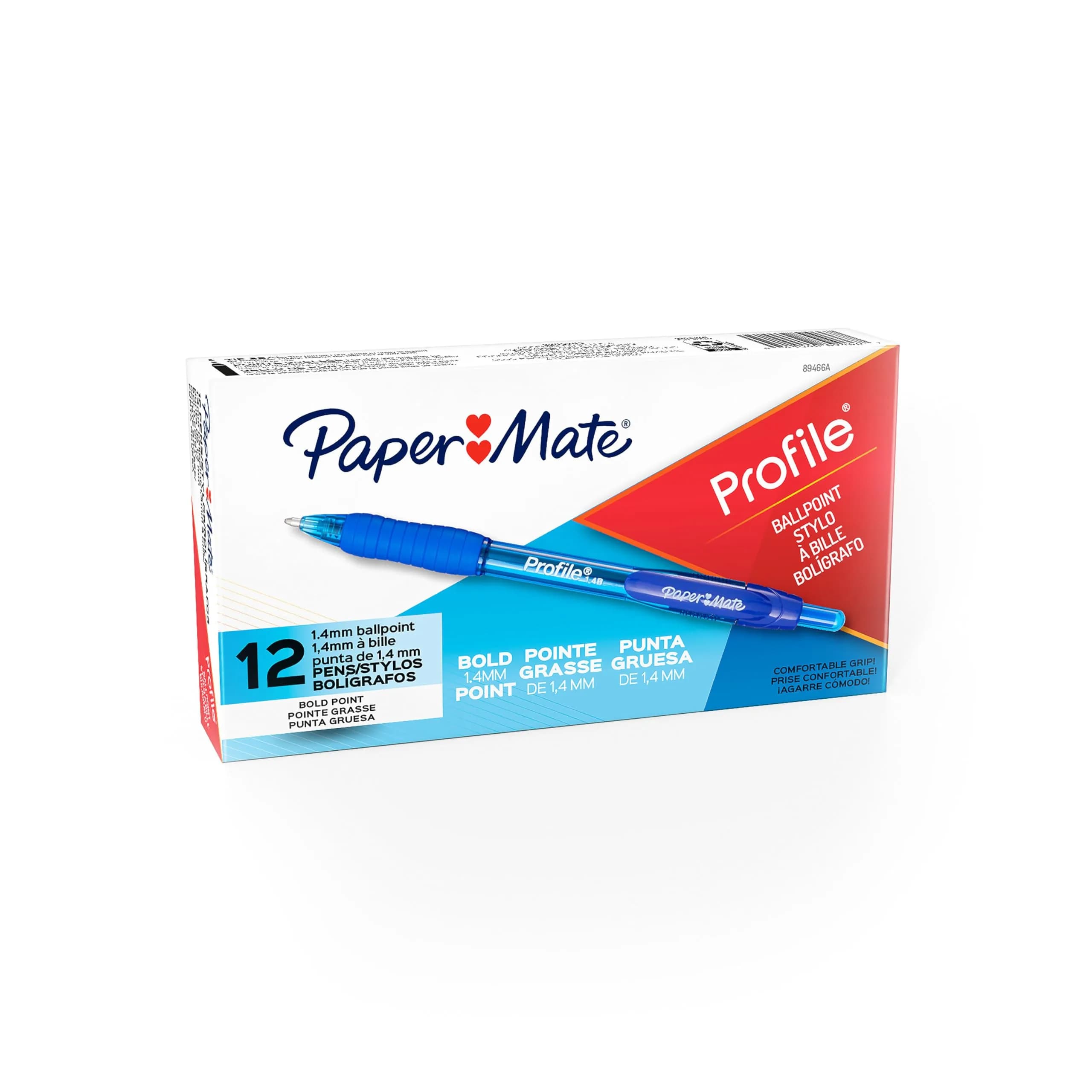 Paper Mate Profile Retractable Ballpoint Pens, Bold 1.4mm, Blue, 12 Count (144 Pens Total) | Smooth Ink Flow Writing Instrument - view 9