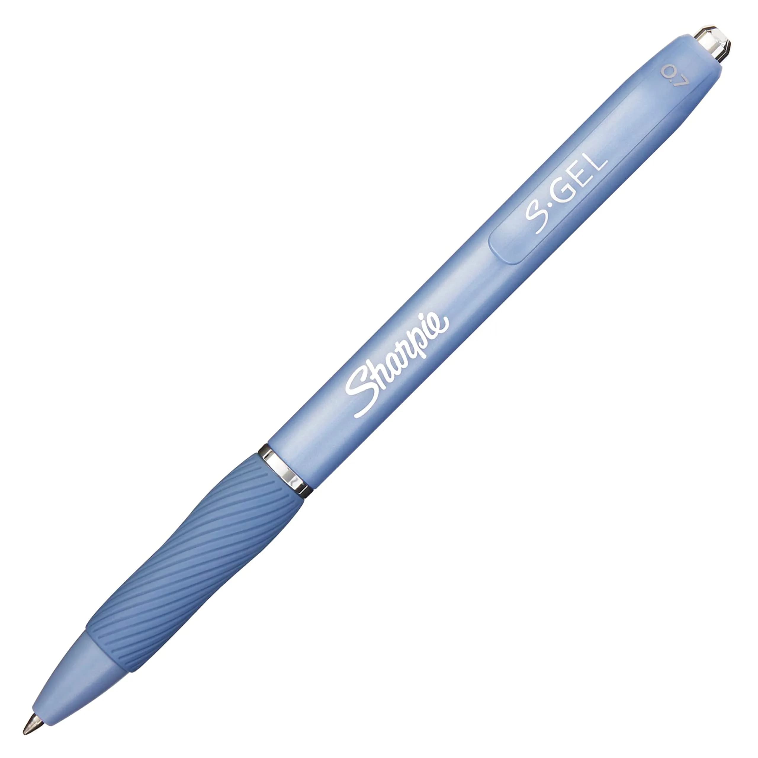 SHARPIE S-Gel Frost Blue Gel Pens, Medium Point (0.7mm), Black Ink - Pack of 12 - view 3