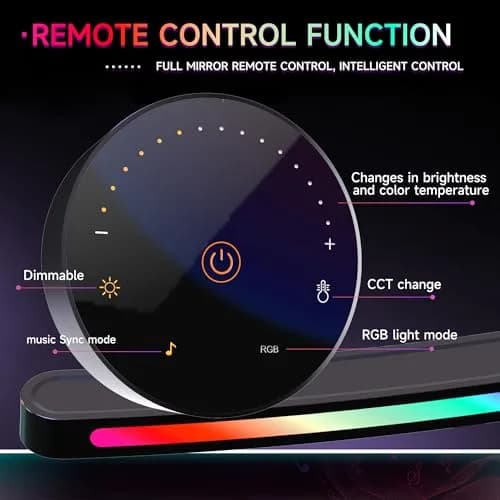ONWAY Curved Monitor Light Bar with RGB Backlight, Wireless Remote Control, 17.91 inch (45.5 cm) | Eye-Care Lamp for Gaming & Office thumbnail 6