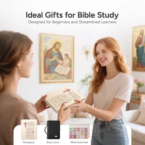 BellaHold Adjustable Bible Cover with 75 Bible Tabs - Black L Size | Waterproof Quilted Fabric for Study thumbnail 9