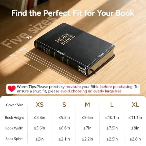 BellaHold Adjustable Bible Cover Case for Women M (9.6" H x 7" W x 2.2" Spine) | Waterproof Quilted Pink Fabric with 75 Bible Tabs thumbnail 2