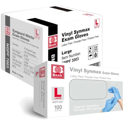 Intco Vinyl Gloves Medium | Powder-Free, Latex-Free Exam Gloves for Medical & Food Use thumbnail 1