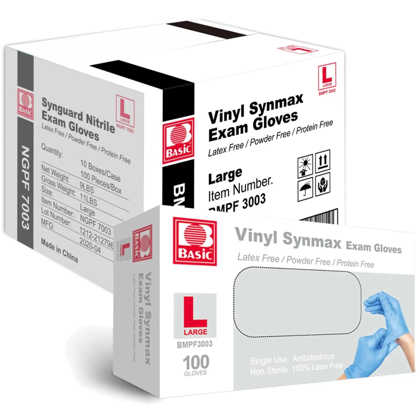 Intco Vinyl Gloves Medium | Powder-Free, Latex-Free Exam Gloves for Medical & Food Use