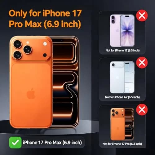 Lunivop for iPhone 17 Pro Max Case Metal Heavy Duty Military Silver | 20 FT Drop & Built-in Screen Protector thumbnail 3