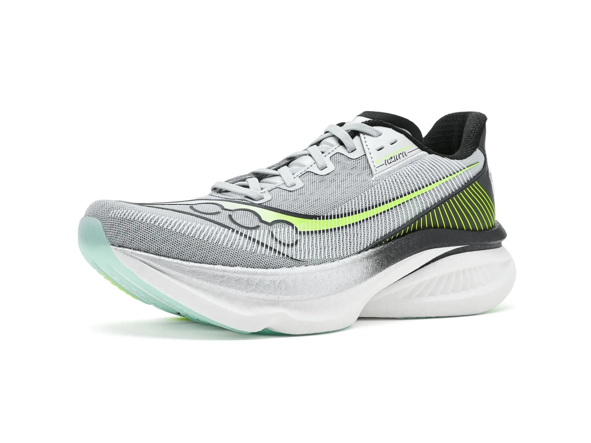 Saucony Endorphin Azura Running Shoe, Silver/Black, US 9 | High-Performance Daily Trainer with Responsive Foam