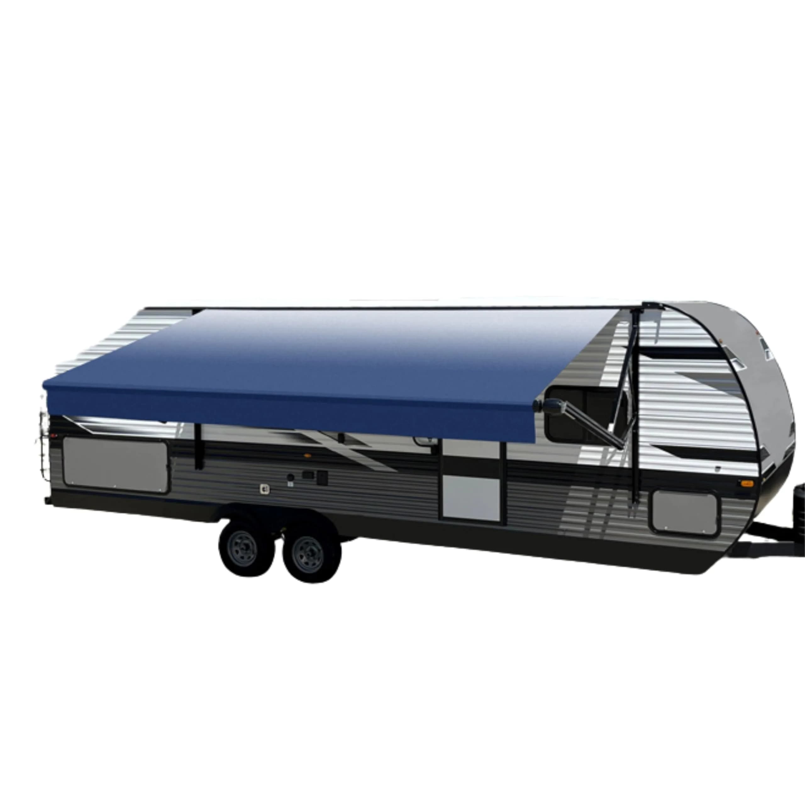 Velarium 12' RV Vinyl Canopy Blue Fade | Heavy-Duty 13.5oz 3-Ply, Cold & Crack-Resistant (Fabric Size 11' 2)
