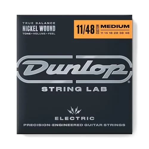 Jim Dunlop Nickel Wound Electric Guitar Strings 11-48 | Balanced Tone & Playability thumbnail 1