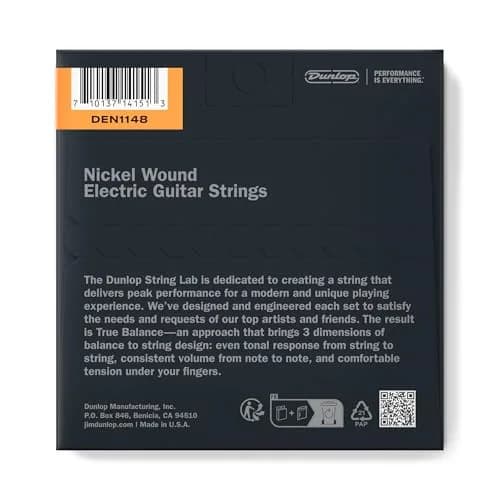 Jim Dunlop Nickel Wound Electric Guitar Strings 11-48 | Balanced Tone & Playability thumbnail 2