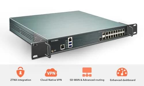 SonicWall NSA 2800 8 Gbps Firewall High Availability Unit NGFW | Enterprise Threat Prevention thumbnail 2