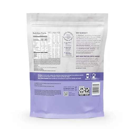 SlimFast High Protein Meal Replacement Powder, Vanilla Latte, 19.25 Oz | Caffeine & Vitamin Blend thumbnail 7