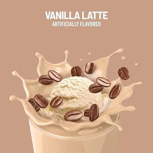 SlimFast High Protein Meal Replacement Powder, Vanilla Latte, 19.25 Oz | Caffeine & Vitamin Blend thumbnail 2