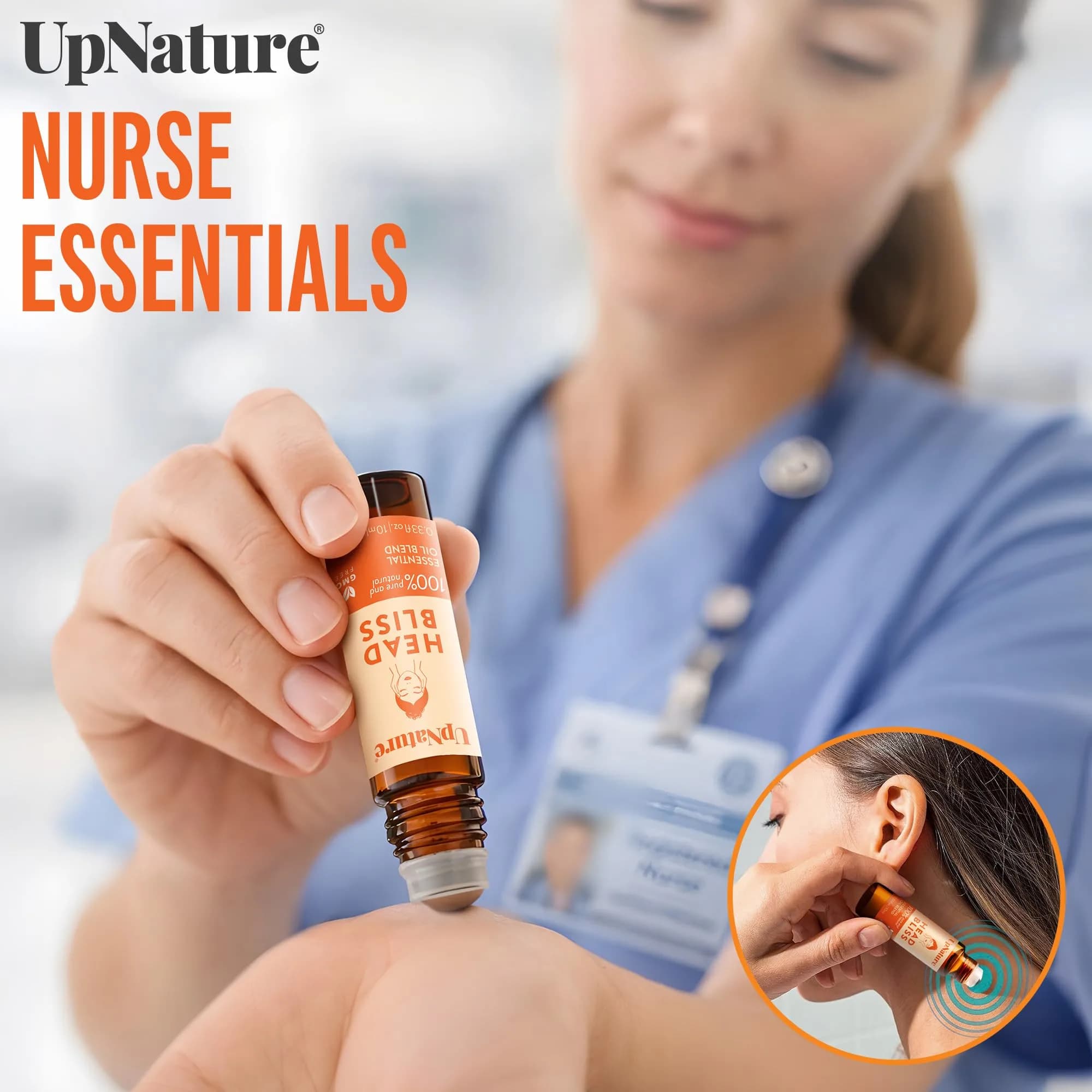 UpNature Head Bliss Essential Oil Roll On Stick 10ml (0.33 Fl Oz) | Soothing Cooling Comfort for Tension Headaches - view 4