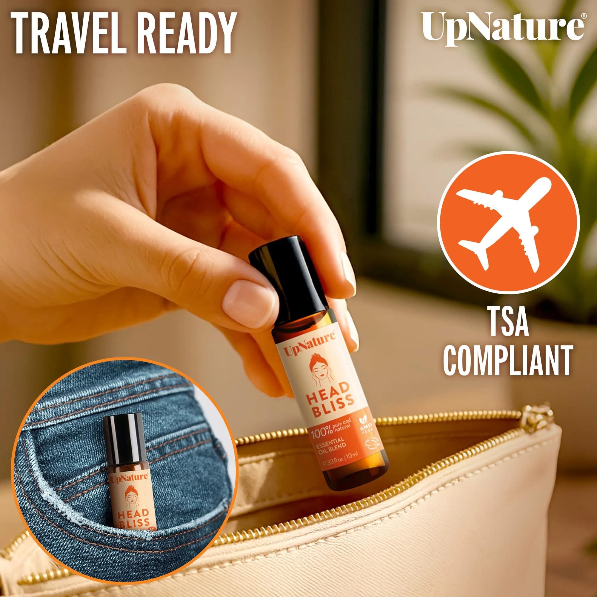 UpNature Head Bliss Essential Oil Roll On Stick 10ml (0.33 Fl Oz) | Soothing Cooling Comfort for Tension Headaches - view 5
