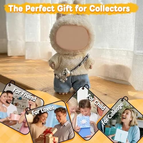 Eyancotoi 17cm Doll Clothes Set (Sweater, Jeans, Pants) | Style 4, 3-Piece Outfit for 17cm Dolls thumbnail 6