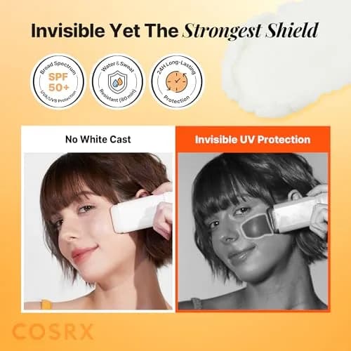 COSRX Airy-Light Clear Sunscreen Stick SPF 50 0.67 oz | Broad Spectrum UV Protection, Matte Finish, No White Cast thumbnail 4