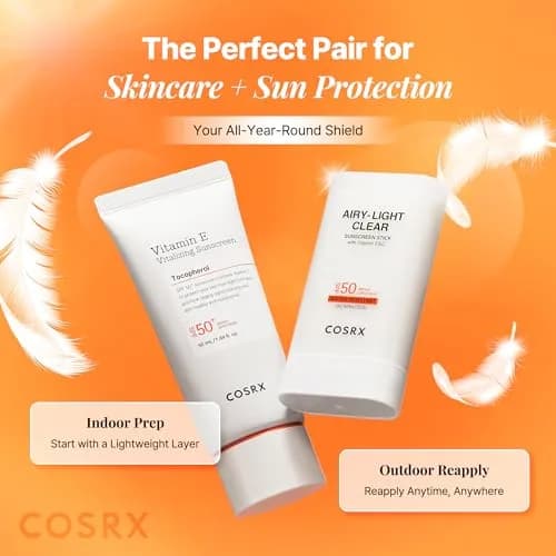 COSRX Airy-Light Clear Sunscreen Stick SPF 50 0.67 oz | Broad Spectrum UV Protection, Matte Finish, No White Cast thumbnail 7