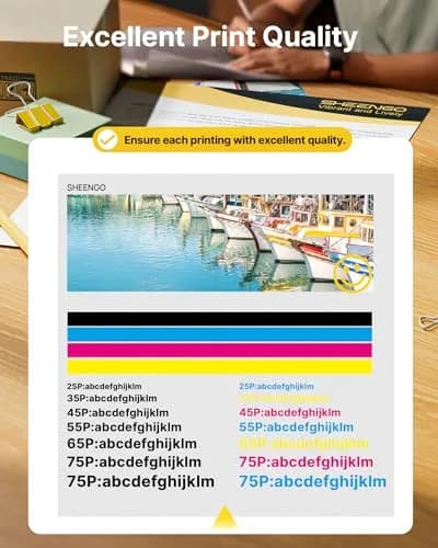 SHEENGO 62XL Ink Cartridges Black and Color | High Yield for HP Envy & OfficeJet Series thumbnail 5