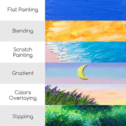 MEEDEN Soft White Oil Pastels 6 Pcs (6 Count) | Versatile Base Color for Artists & Beginners thumbnail 5