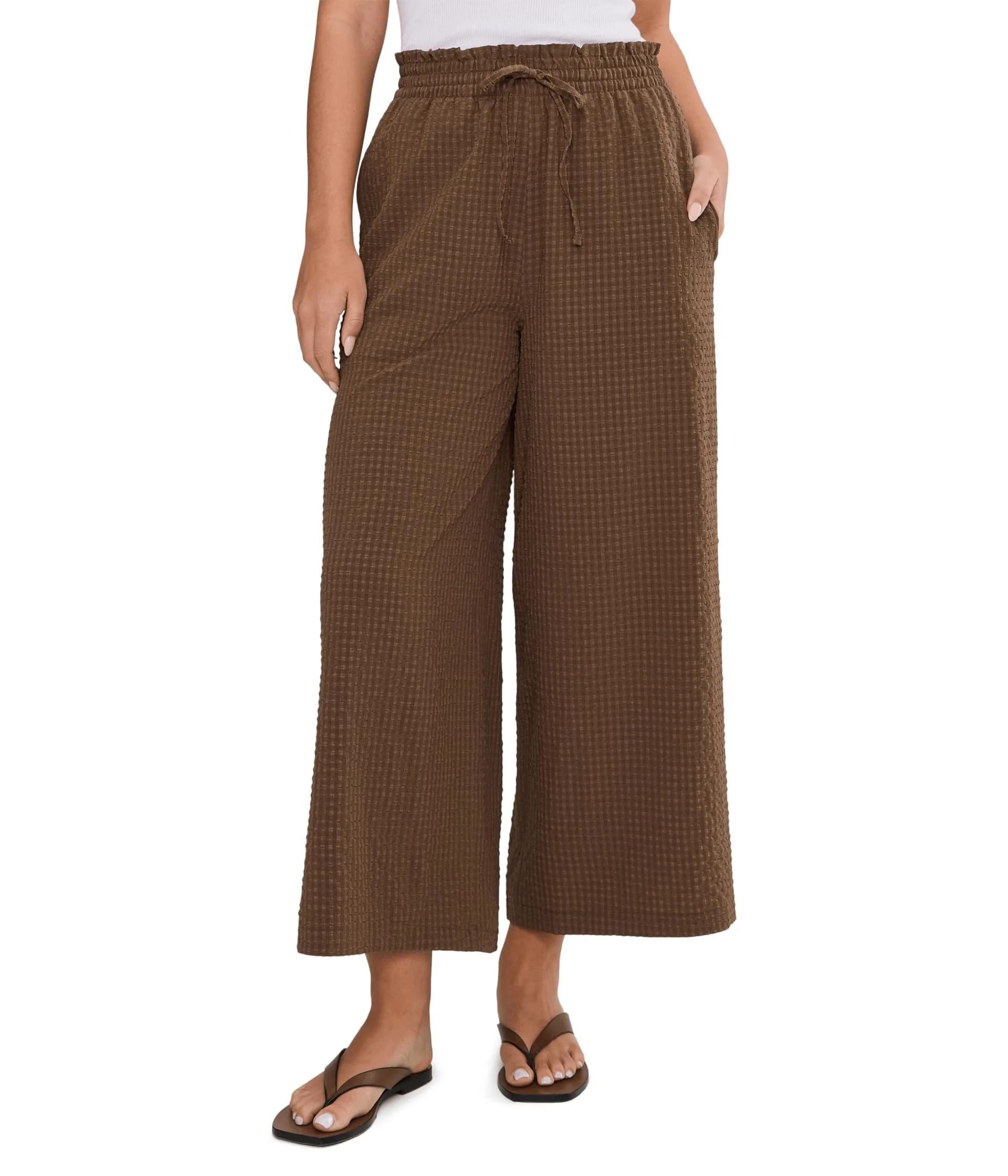 Toad&Co Women's Sunkissed Wide Leg Crop Pants Earth Texture | UPF 50+ Water-Friendly, High Rise, 24.5" Inseam