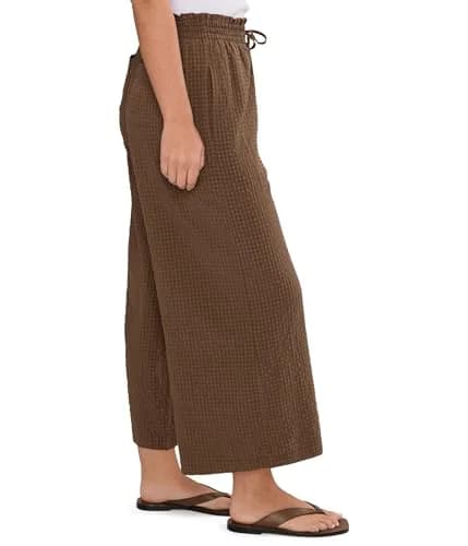 Toad&Co Women's Sunkissed Wide Leg Crop Pants Earth Texture | UPF 50+ Water-Friendly, High Rise, 24.5" Inseam thumbnail 3