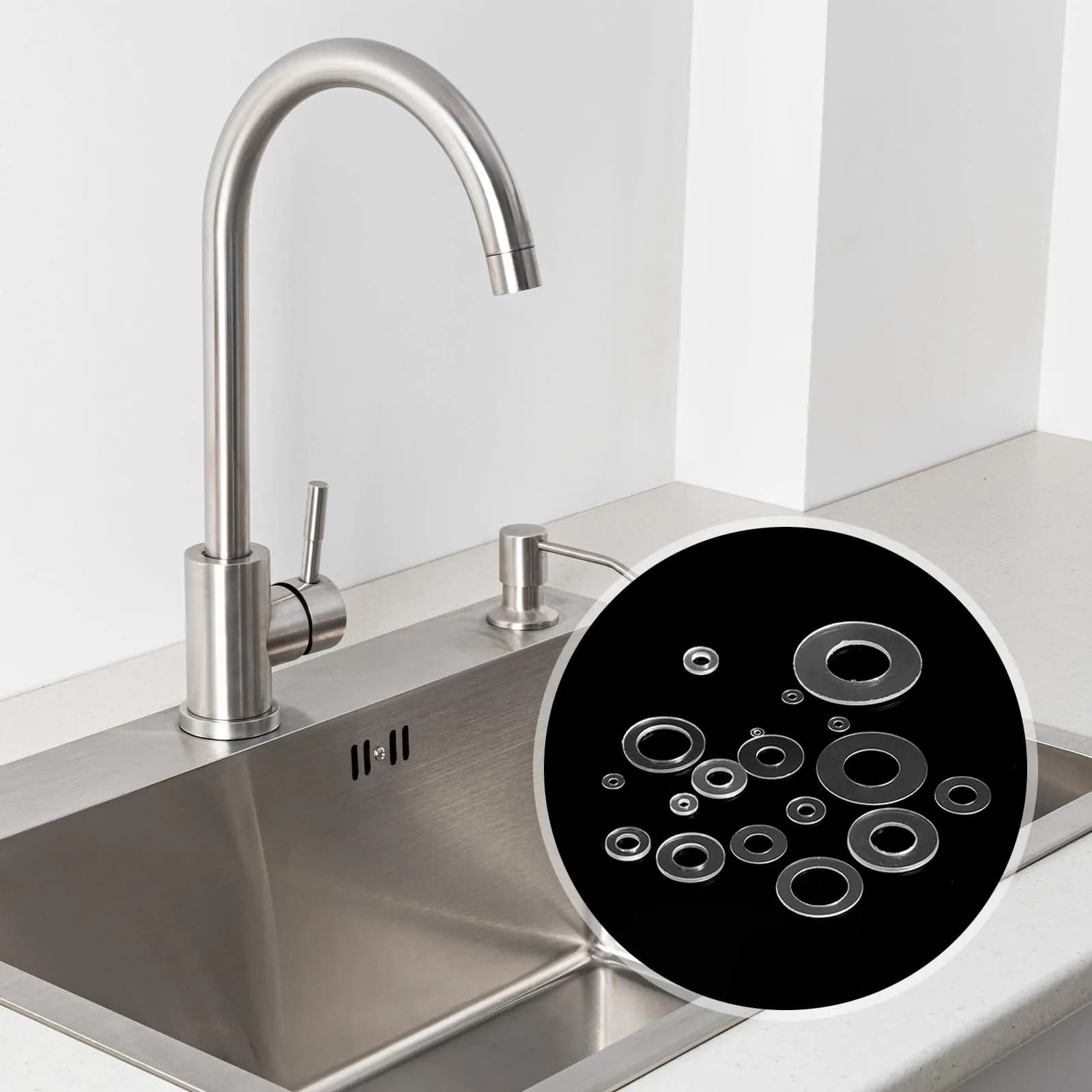 HARFINGTON M1.7 PVC Flat Washers 300pcs 1.7mm ID 5mm OD 0.3mm Thick | Sealing Gasket Ring Spacer Metric Round Washers - view 6