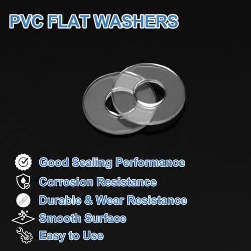 HARFINGTON M1.7 PVC Flat Washers 300pcs 1.7mm ID 5mm OD 0.3mm Thick | Sealing Gasket Ring Spacer Metric Round Washers thumbnail 3