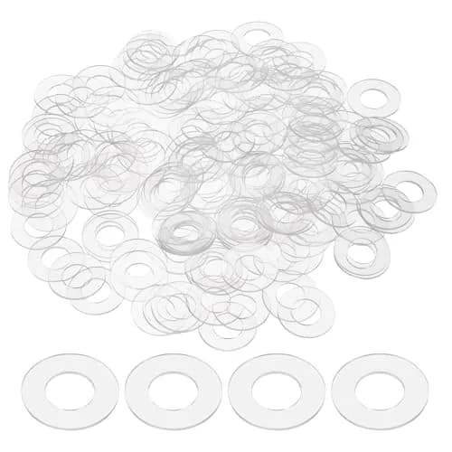HARFINGTON M12 PVC Flat Washers 150pcs 12mm ID x 20mm OD x 1mm Thick | Sealing Gasket for Plumbing & Doors thumbnail 1