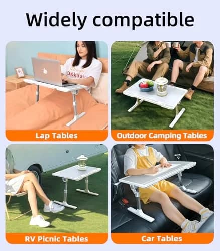 DICMKY Large Car Seat Tray Table | Foldable Travel Lap Desk for Kids & Adults, Height Adjustable, Stable & Space-Saving (about 23.5-33.5cm, 66 lbs load) thumbnail 8
