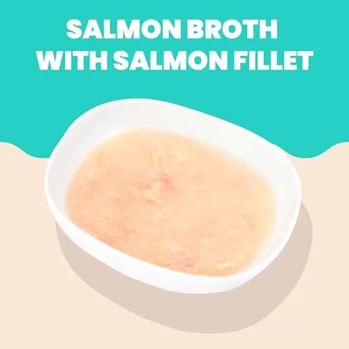 almo nature HQS Hydration Help - Wet Cat Food Salmon Broth with Salmon Fillet, Flake & Broth, 1.77oz Pack of 12 | Supports Hydration & Urinary Health thumbnail 2