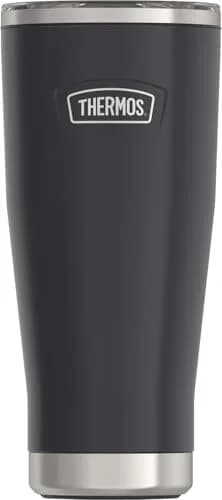 THERMOS Icon Series Stainless Steel Tumbler with Slide Lock 18 Ounce (532ml) Granite | Keeps Drinks Hot or Cold for Hours thumbnail 1
