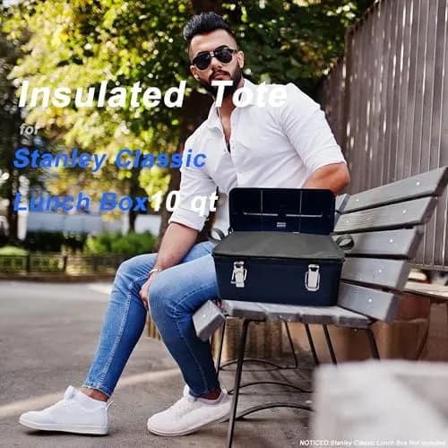 dtylean Insulated Bag for Stanley Classic Lunch Box 10qt (9.5L) | Waterproof Leakproof Thermal Cooler thumbnail 3
