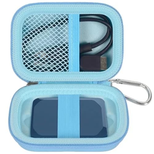 ANKHOH Carrying Case for Crucial X10/X9 Pro Portable SSD | Blue EVA Hard Shell Organizer — Blue