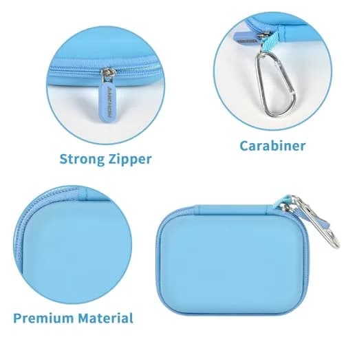 ANKHOH Carrying Case for Crucial X10/X9 Pro Portable SSD | Blue EVA Hard Shell Organizer thumbnail 3