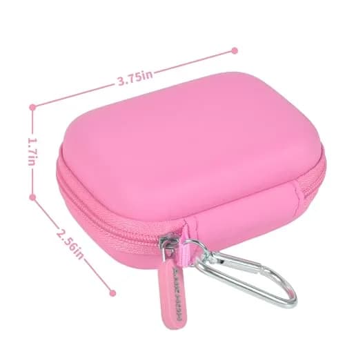 ANKHOH Carrying Case for Crucial X10/X9 Pro SSDs | Pink EVA Hard Shell Organizer with Carabiner thumbnail 5