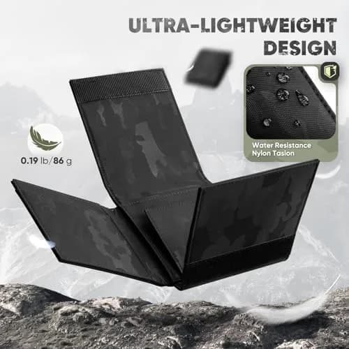 VULKIT Mens Wallet RFID Blocking Card Holder Minimalist Bi-Fold Camouflage Black | 20+ Card Capacity, Water-Resistant, Lightweight thumbnail 5