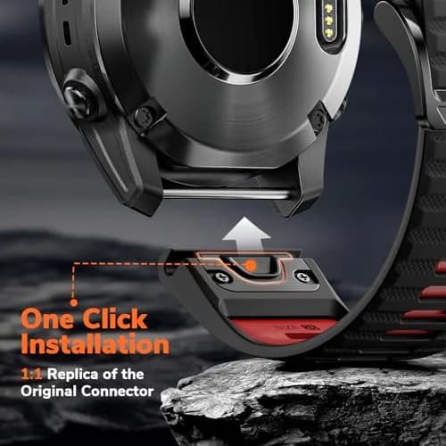 NotoCity Quickfit 26mm Watch Bands for Garmin Fenix 8 51mm/7X/6X/5X, Sports Silicone Bands Compatible with Garmin Fenix 9/9 Pro/8 Pro 51mm/7X Pro/6X Pro/5X Plus/3/3HR/Descent MK1/MK2i Smartwatches thumbnail 4