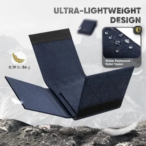 VULKIT Mens Nylon Multifold Wallet with RFID Blocking & 20+ Card Capacity | Blue thumbnail 5