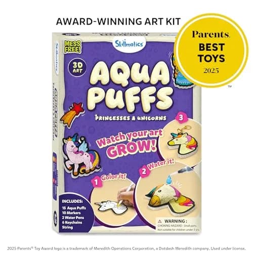 Skillmatics Aqua Puffs Unicorns Art & Craft Kit 18.5cm x 24.6cm x 3.4cm | Parents Best Toys Award Winner 2025 thumbnail 4