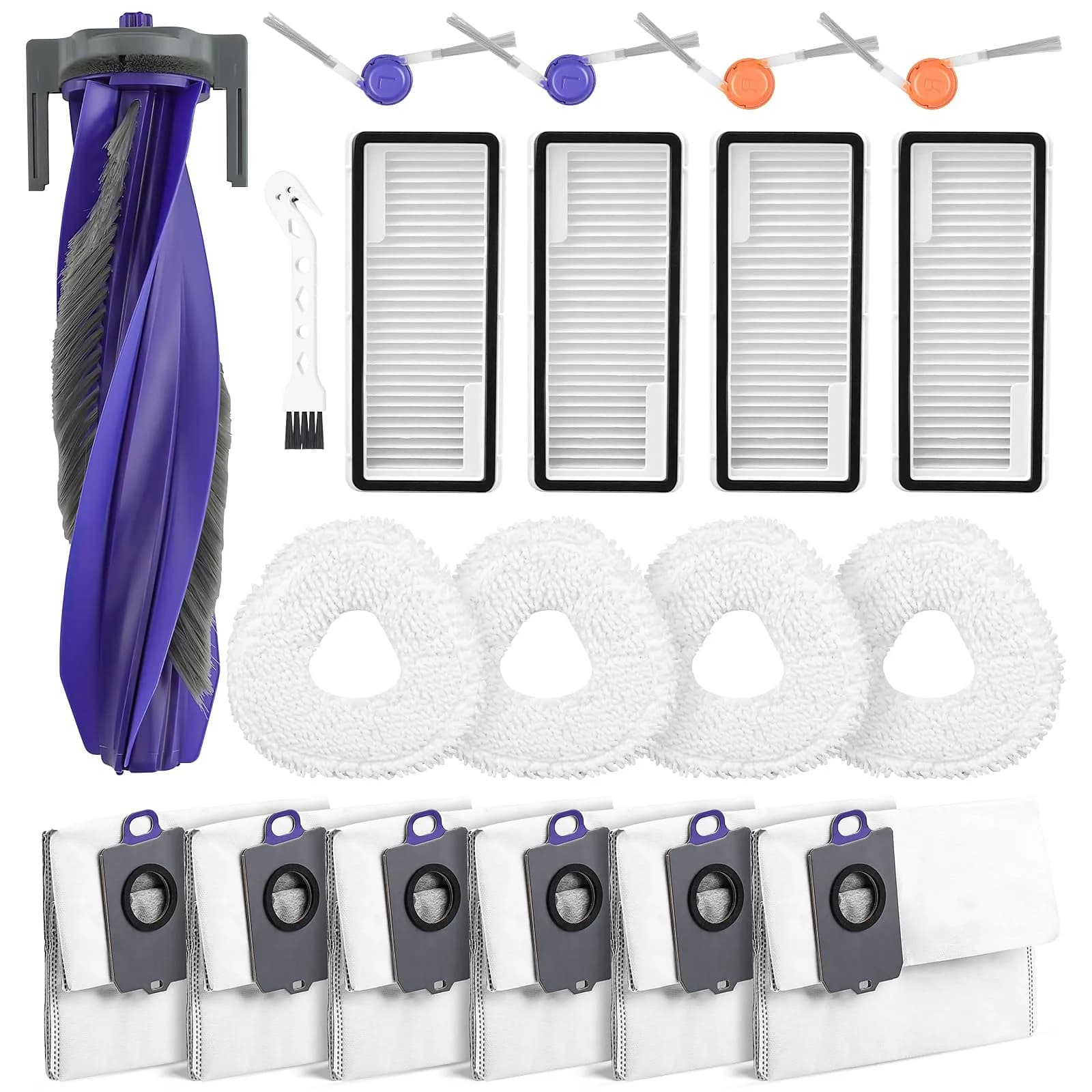 BTRSOLUS 20 Pcs Accessories Kit for NARWAL Freo Z10 Ultra/Z10 Robot Vacuum Cleaner | Complete Replacement Parts Set - main product image