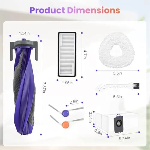 BTRSOLUS 20 Pcs Accessories Kit for NARWAL Freo Z10 Ultra/Z10 Robot Vacuum Cleaner | Complete Replacement Parts Set thumbnail 9